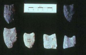Arrowheads left by First Nations People in Banff National Park